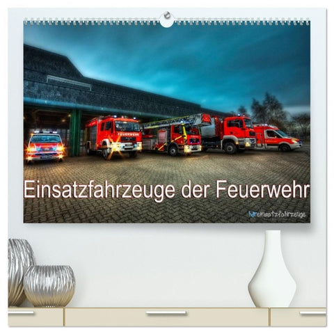 Einsatzfahrzeuge der Feuerwehr (hochwertiger Premium Wandkalender 2026 DIN A2 quer), Kunstdruck in Hochglanz
