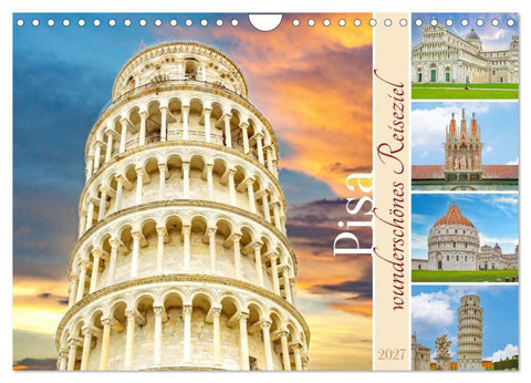 Pisa - wunderschönes Reiseziel (Wandkalender 2027 DIN A4 quer), CALVENDO Monatskalender
