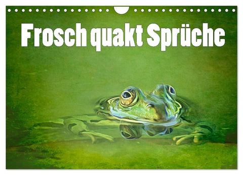 Frosch quakt Sprüche (Wandkalender 2027 DIN A4 quer), CALVENDO Monatskalender