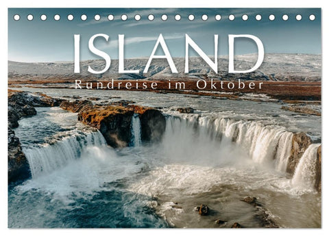 Island - Rundreise im Oktober (Tischkalender 2026 DIN A5 quer), CALVENDO Monatskalender