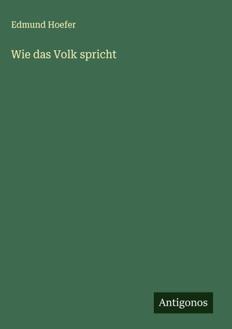 Wie das Volk spricht