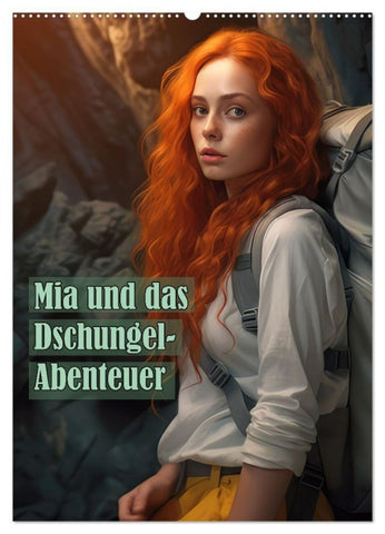 Mia und das Dschungel-Abenteuer (Wandkalender 2027 DIN A2 hoch), CALVENDO Monatskalender