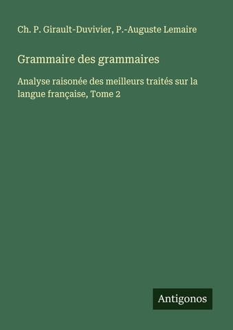 Grammaire des grammaires