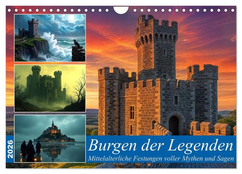 Burgen der Legenden (Wandkalender 2026 DIN A4 quer), CALVENDO Monatskalender