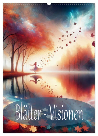 Blätter - Visionen (Wandkalender 2027 DIN A2 hoch), CALVENDO Monatskalender