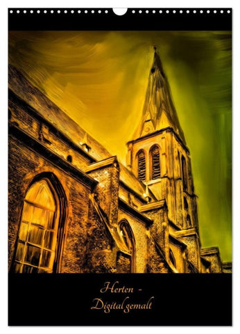 Herten - Digital gemalt (Wandkalender 2027 DIN A3 hoch), CALVENDO Monatskalender