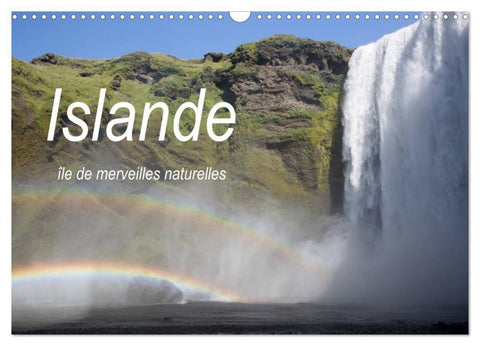 Islande île de merveilles naturelles (Calendrier mural 2027 DIN A3 vertical), CALVENDO calendrier mensuel
