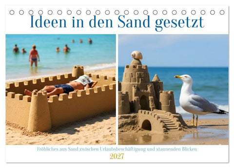 Ideen in den Sand gesetzt (Tischkalender 2027 DIN A5 quer), CALVENDO Monatskalender