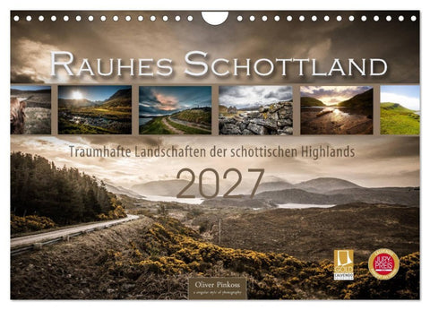 Rauhes Schottland (Wandkalender 2027 DIN A4 quer), CALVENDO Monatskalender