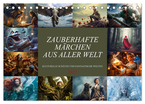 Zauberhafte Märchen aus aller Welt (Tischkalender 2027 DIN A5 quer), CALVENDO Monatskalender