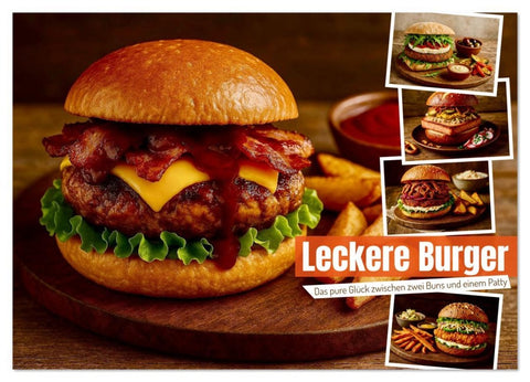 Leckere Burger (Wandkalender 2026 DIN A3 quer), CALVENDO Monatskalender