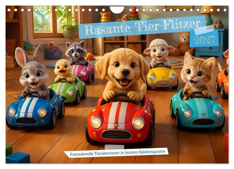 Rasante Tier-Flitzer (Wandkalender 2027 DIN A4 quer), CALVENDO Monatskalender