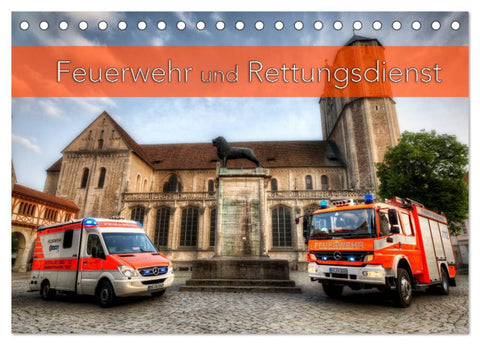 Feuerwehr und Rettungsdienst (Tischkalender 2026 DIN A5 quer), CALVENDO Monatskalender