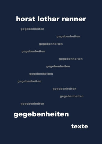 gegebenheiten