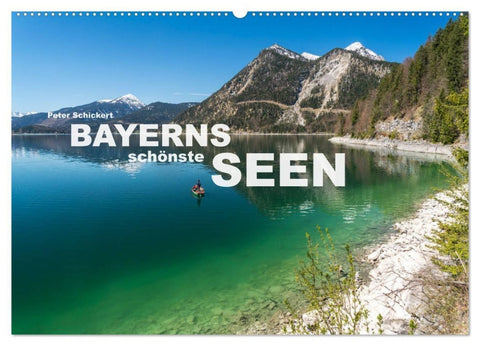 Bayerns schönste Seen (Wandkalender 2027 DIN A2 quer), CALVENDO Monatskalender