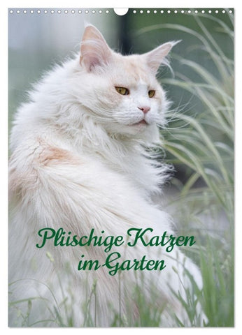 Plüschige Katzen im Garten (Wandkalender 2027 DIN A3 hoch), CALVENDO Monatskalender