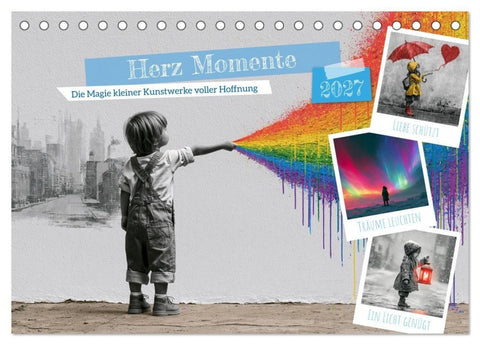 Herz Momente (Tischkalender 2027 DIN A5 quer), CALVENDO Monatskalender
