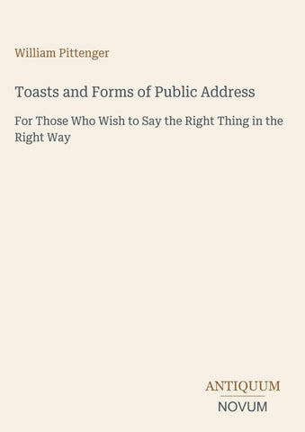 Toasts and Forms of Public Address