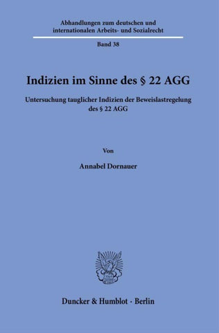 Indizien im Sinne des § 22 AGG