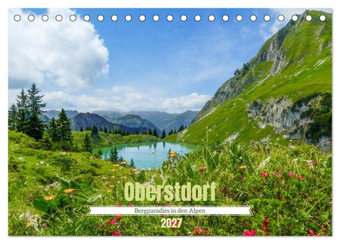 Oberstdorf - Bergparadies in den Alpen (Tischkalender 2027 DIN A5 quer), CALVENDO Monatskalender