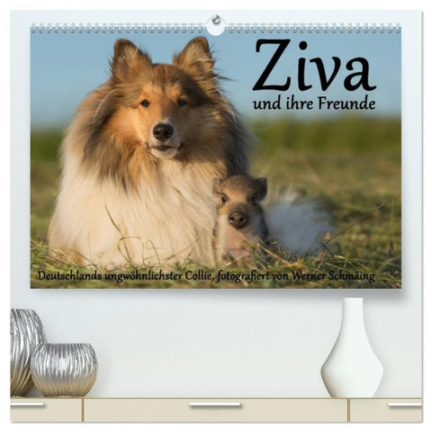 Ziva und ihre Freunde (hochwertiger Premium Wandkalender 2026 DIN A2 quer), Kunstdruck in Hochglanz