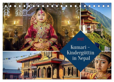 Kumari - Kindergöttin in Nepal (Tischkalender 2027 DIN A5 quer), CALVENDO Monatskalender