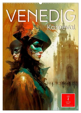 Venedig Karneval (Wandkalender 2027 DIN A2 hoch), CALVENDO Monatskalender