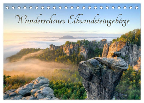 Wunderschönes Elbsandsteingebirge (Tischkalender 2027 DIN A5 quer), CALVENDO Monatskalender