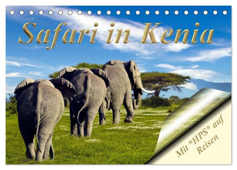Safari in Kenia (Tischkalender 2027 DIN A5 quer), CALVENDO Monatskalender