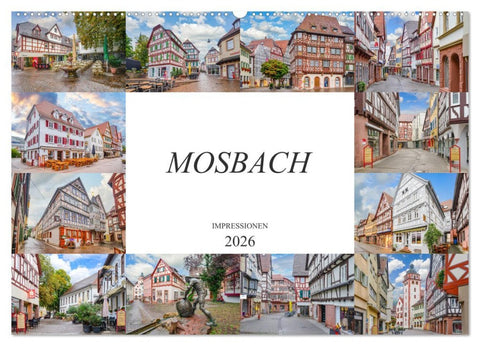 Mosbach Impressionen (Wandkalender 2026 DIN A2 quer), CALVENDO Monatskalender