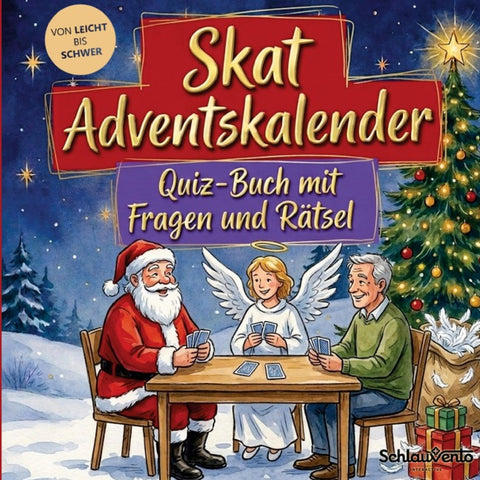 Skat-Adventskalender: Quiz-Buch mit Fragen und Rätsel