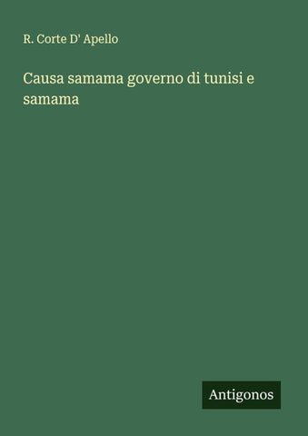 Causa samama governo di tunisi e samama