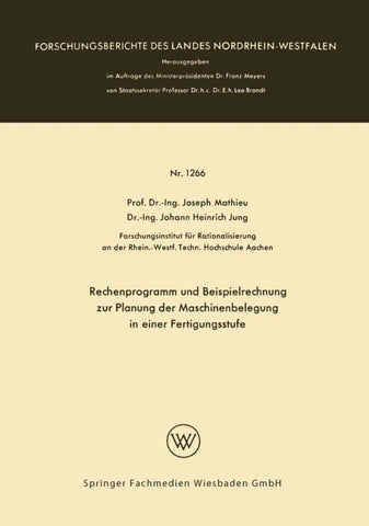 Rechenprogramm und Beispielrechnung zur Planung der Maschinenbelegung in einer Fertigungsstufe