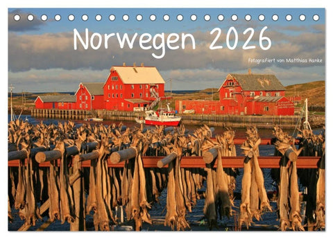 Norwegen 2026 (Tischkalender 2026 DIN A5 quer), CALVENDO Monatskalender