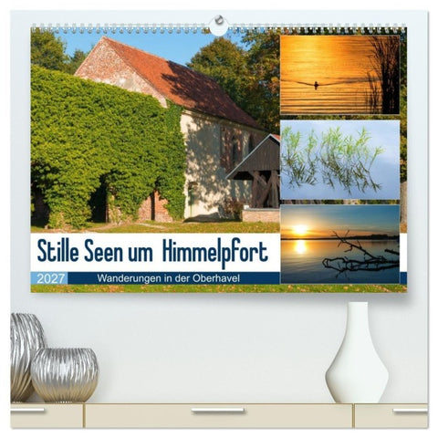 Stille Seen um Himmelpfort (hochwertiger Premium Wandkalender 2027 DIN A2 quer), Kunstdruck in Hochglanz