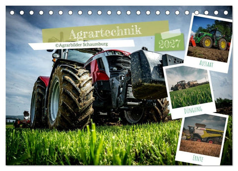 Agrartechnik (Tischkalender 2027 DIN A5 quer), CALVENDO Monatskalender