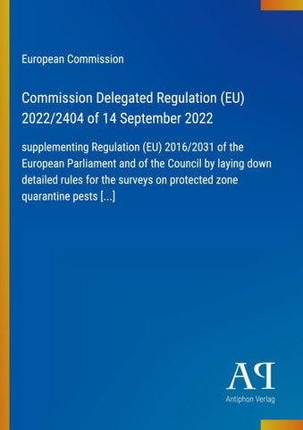 Commission Delegated Regulation (EU) 2022/2404 of 14 September 2022