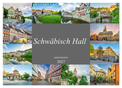 Schwäbisch Hall Impressionen (Wandkalender 2027 DIN A3 quer), CALVENDO Monatskalender