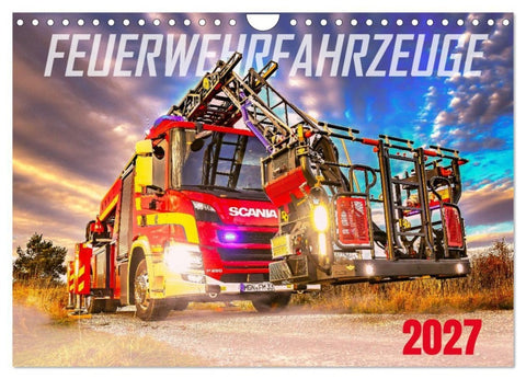 Feurwehrfahrzeuge (Wandkalender 2027 DIN A4 quer), CALVENDO Monatskalender