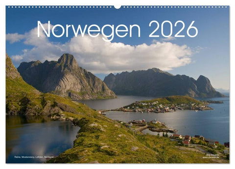 Norwegen (Wandkalender 2026 DIN A2 quer), CALVENDO Monatskalender