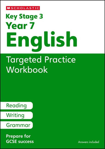 KS3 Year 7 English Targeted Practice Workbook with answers.