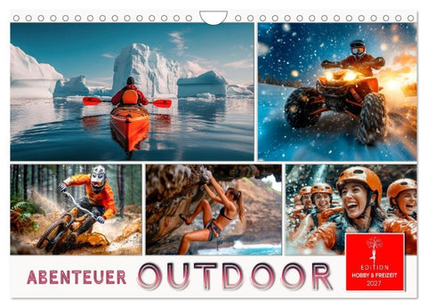 Abenteuer Outdoor (Wandkalender 2027 DIN A4 quer), CALVENDO Monatskalender