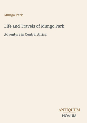 Life and Travels of Mungo Park