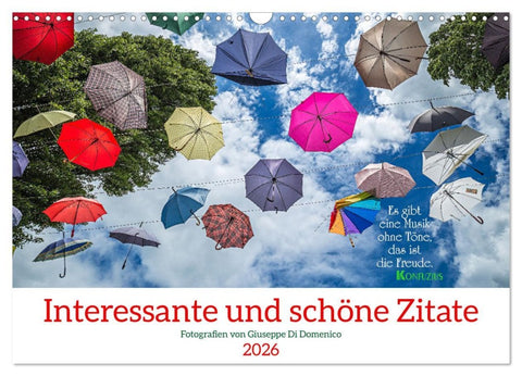 Interessante und schöne Zitate (Wandkalender 2026 DIN A3 quer), CALVENDO Monatskalender