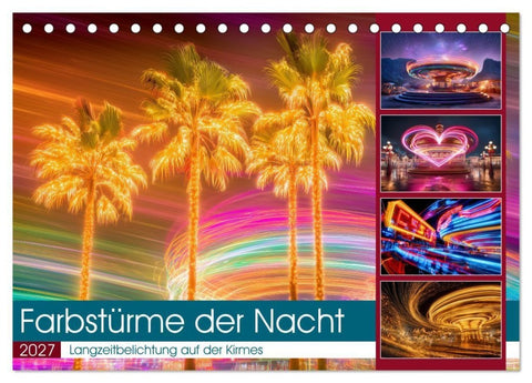 Farbstürme der Nacht (Tischkalender 2027 DIN A5 quer), CALVENDO Monatskalender