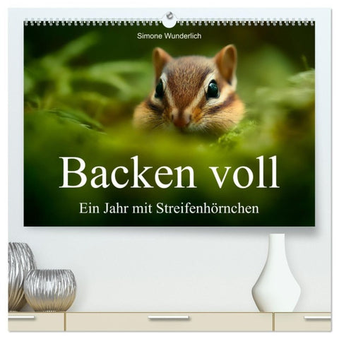 Backen voll - Ein Jahr mit Streifenhörnchen (hochwertiger Premium Wandkalender 2027 DIN A2 quer), Kunstdruck in Hochglanz