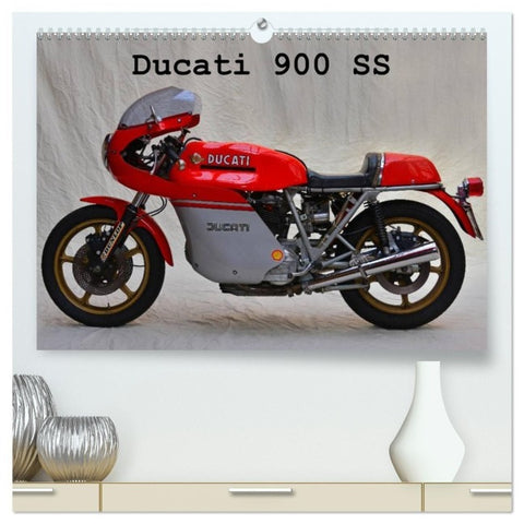 Ducati 900 SS (hochwertiger Premium Wandkalender 2027 DIN A2 quer), Kunstdruck in Hochglanz
