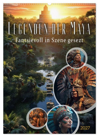 Legenden der Maya (Wandkalender 2027 DIN A2 hoch), CALVENDO Monatskalender