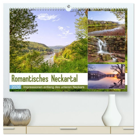 Romantisches Neckartal (hochwertiger Premium Wandkalender 2026 DIN A2 quer), Kunstdruck in Hochglanz