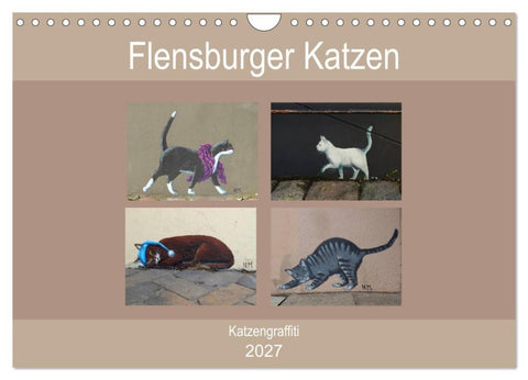 Flensburger Katzen (Wandkalender 2027 DIN A4 quer), CALVENDO Monatskalender